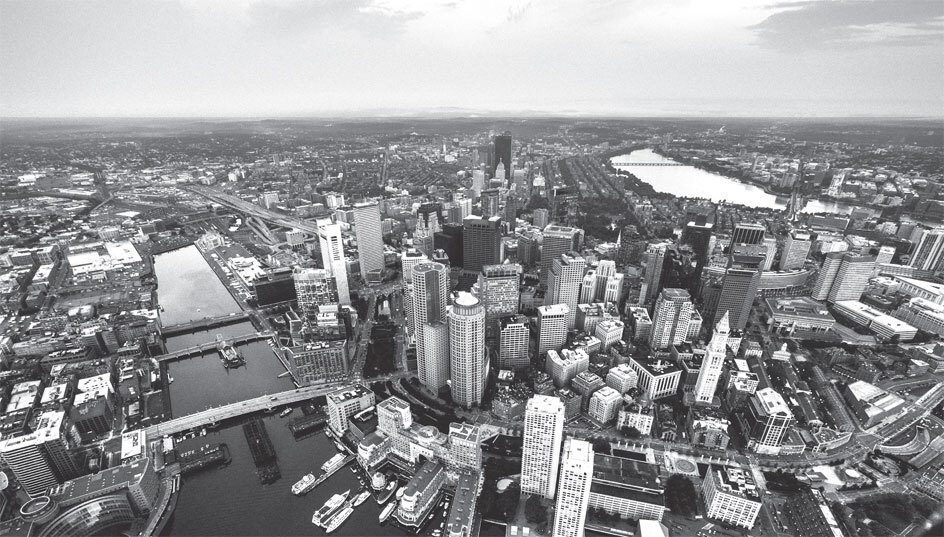Boston aerial photo